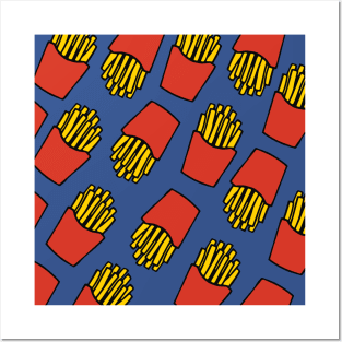 French Fries Pattern Posters and Art